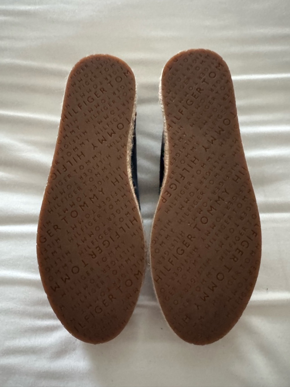 Tommy Hilfiger Navy Suede Espadrille Slip-On Loafers - Picture 4 of 7